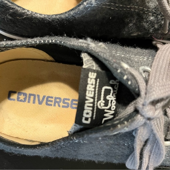 Converse Woolrich Charcoal Plaid Low Top Sneakers Men’s 7 Women’s 9 - Picture 3 of 8